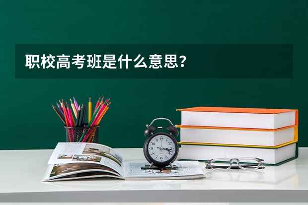 职校高考班是什么意思？