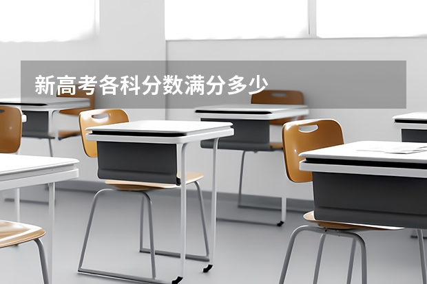 新高考各科分数满分多少