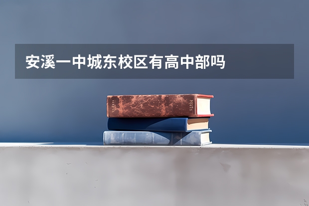 安溪一中城东校区有高中部吗