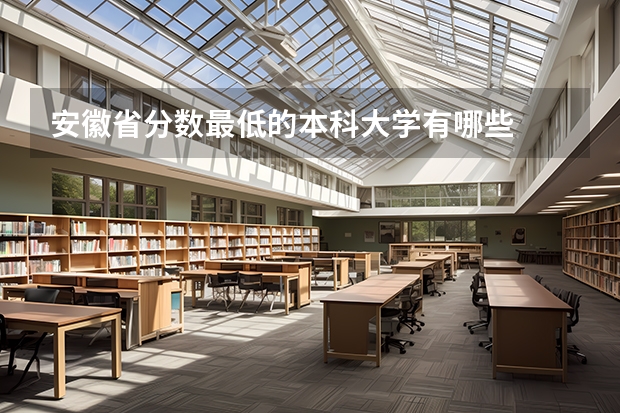 安徽省分数最低的本科大学有哪些