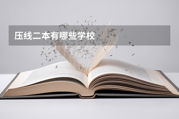压线二本有哪些学校