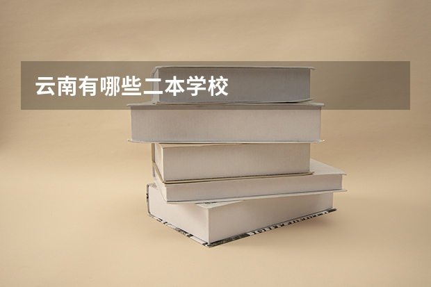 云南有哪些二本学校