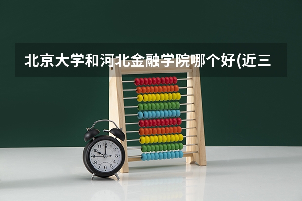 北京大学和河北金融学院哪个好(近三年录取分数线汇总)