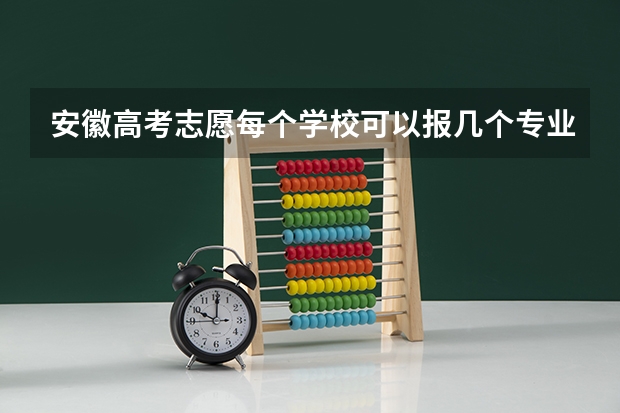 安徽高考志愿每个学校可以报几个专业,总共可以填报多少个学校