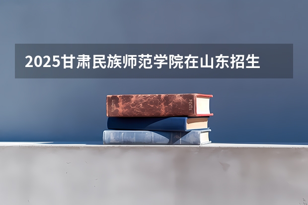 2025甘肃民族师范学院在山东招生计划预测