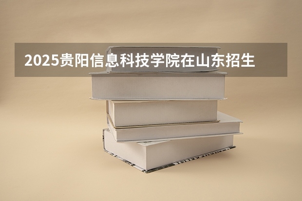 2025贵阳信息科技学院在山东招生计划预测
