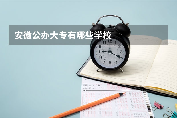 安徽公办大专有哪些学校