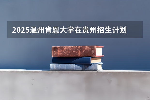 2025温州肯恩大学在贵州招生计划预测