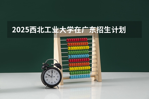 2025西北工业大学在广东招生计划人数
