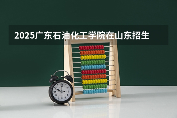 2025广东石油化工学院在山东招生计划人数