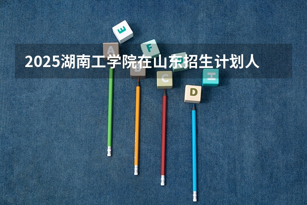 2025湖南工学院在山东招生计划人数