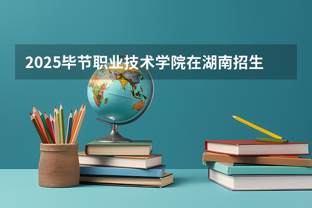 2025毕节职业技术学院在湖南招生计划人数