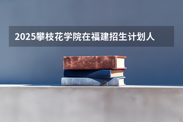 2025攀枝花学院在福建招生计划人数