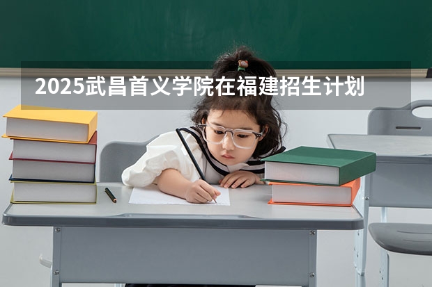 2025武昌首义学院在福建招生计划人数