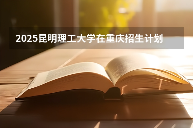 2025昆明理工大学在重庆招生计划人数