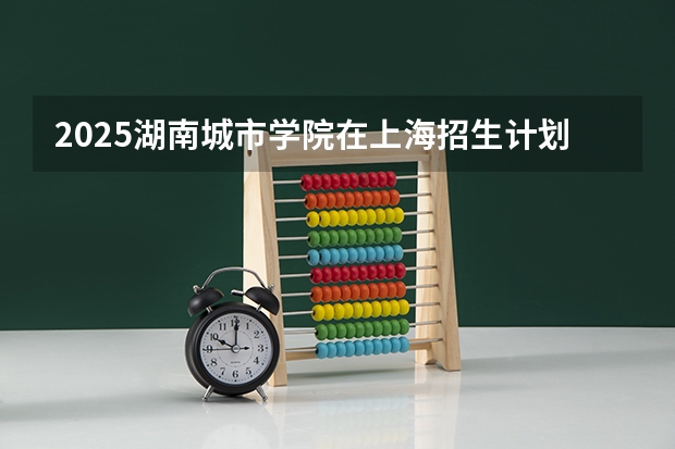 2025湖南城市学院在上海招生计划人数